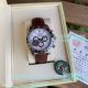 Best Buy Knockoff Rolex Daytona Silver & Black Bezel Brown Leather Strap Watch (7)_th.jpg